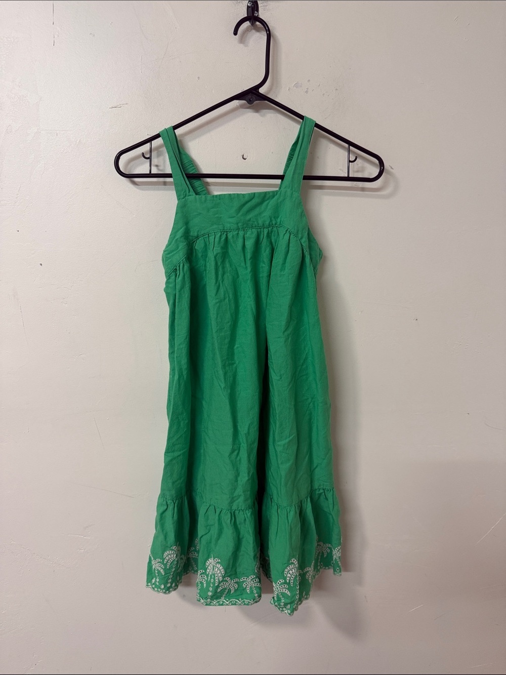 Old Navy Green Embroidered Hem Sundress